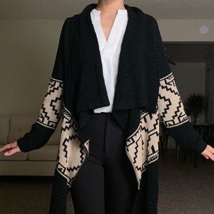 Black knitted cardigan